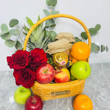 Fresh Fruit & Nut Wooden Basket – Perfect Ramadan Gift
